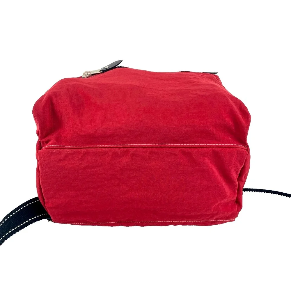 Gap Nylon Backpack Satchel Red & Black Large EUC Big Zip Shoulder Bag School Bag